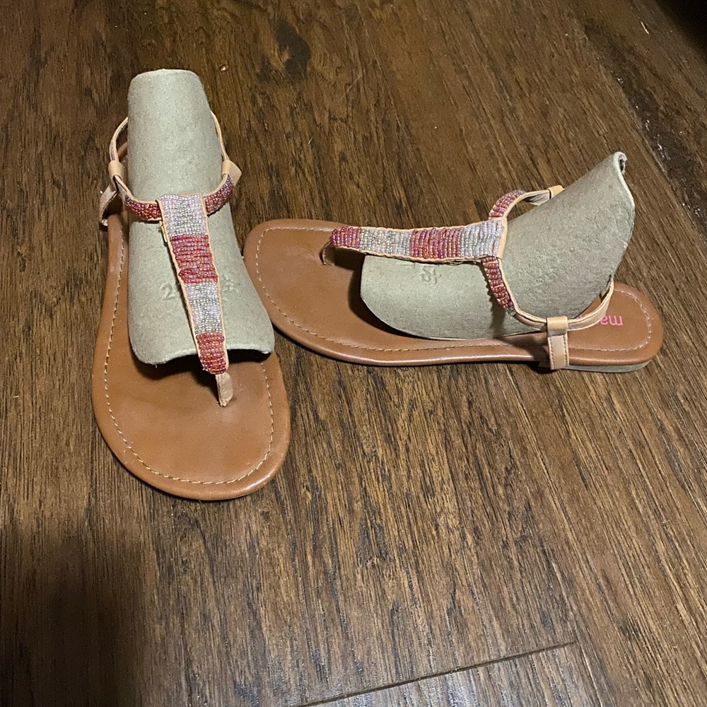Maurice’s Pink Beaded Sandals